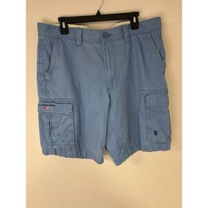 U.S. POLO ASSN. Cargo Shorts Casual Summer Blue Cotton‎ Mens Size